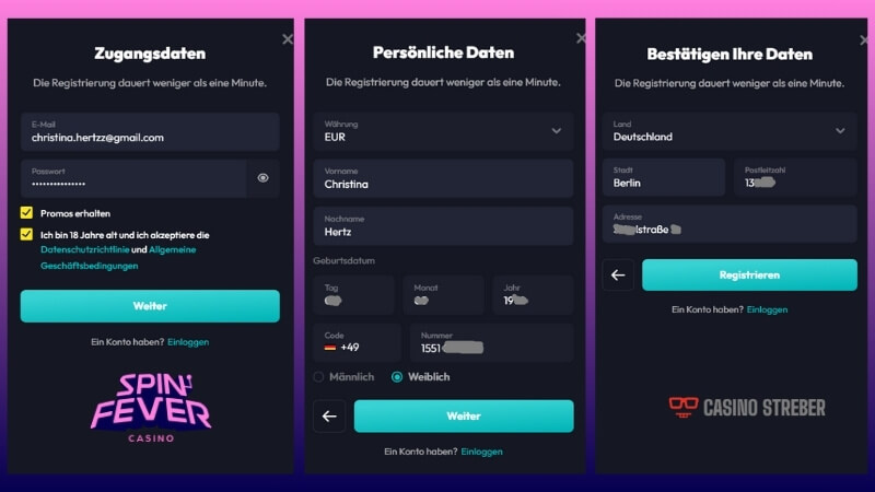 spinfever casino login