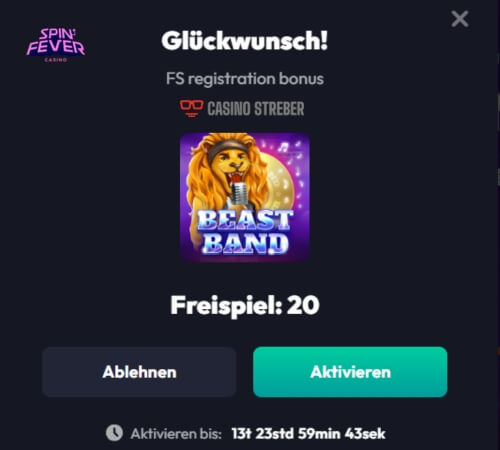 spinfever no deposit bonus